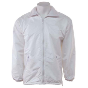 White waterproof fleece jacket